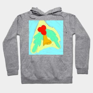 Green red Golden Christmas bells art Hoodie